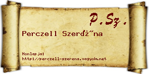 Perczell Szeréna névjegykártya